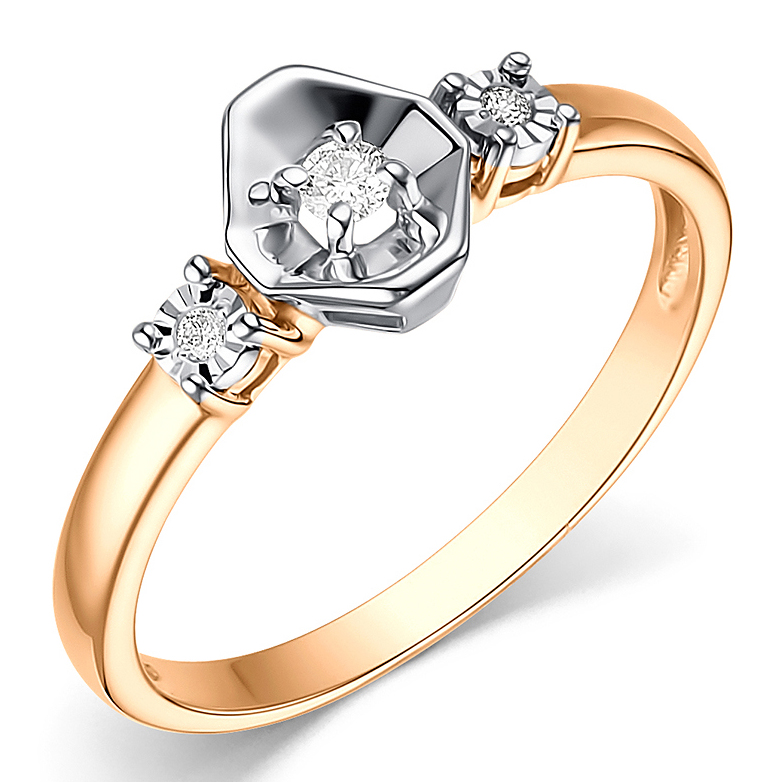 Кольцо, золото, бриллиант, К/550-120